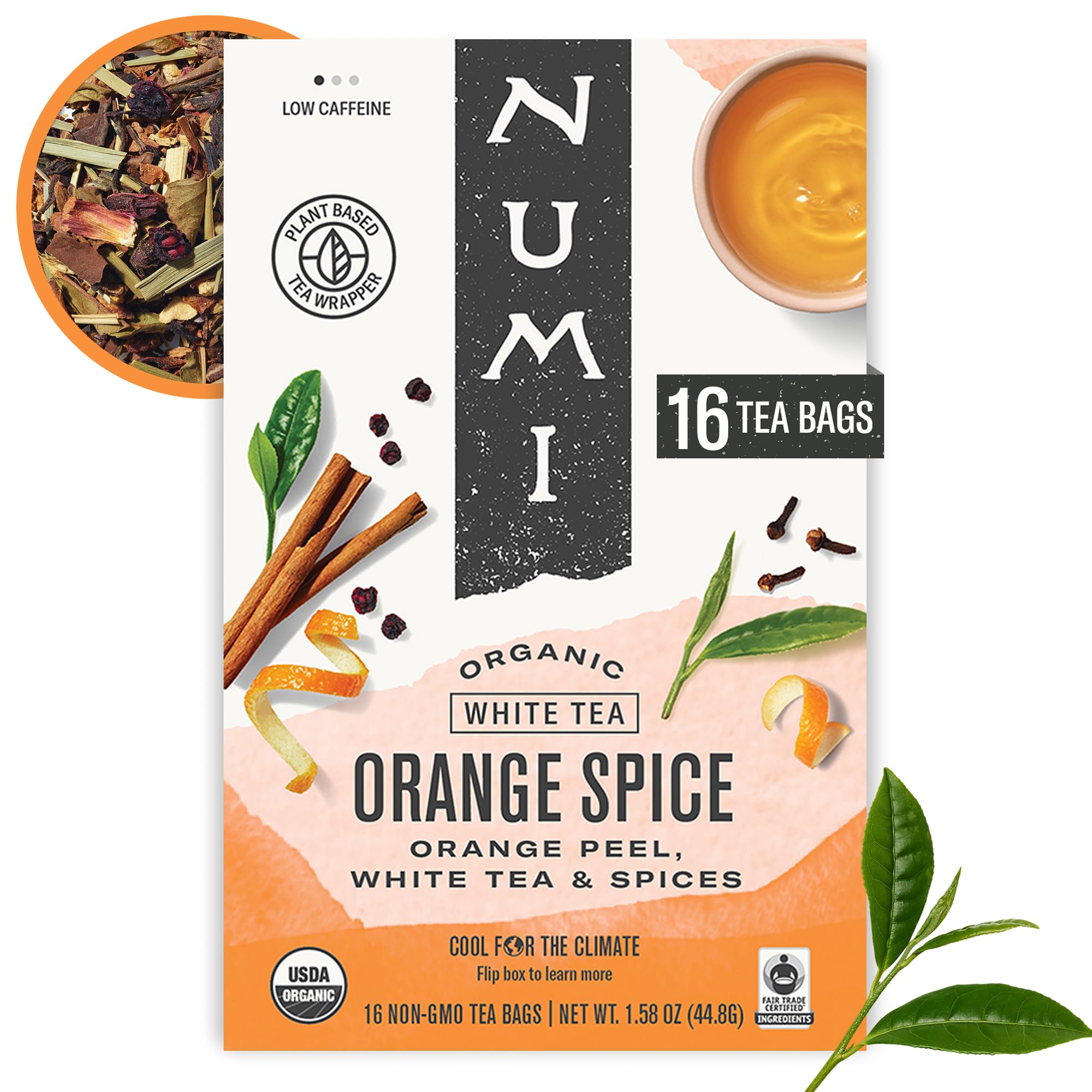 Amazon.com: Numi Organic Orange Spice, 16 White Tea Bags
